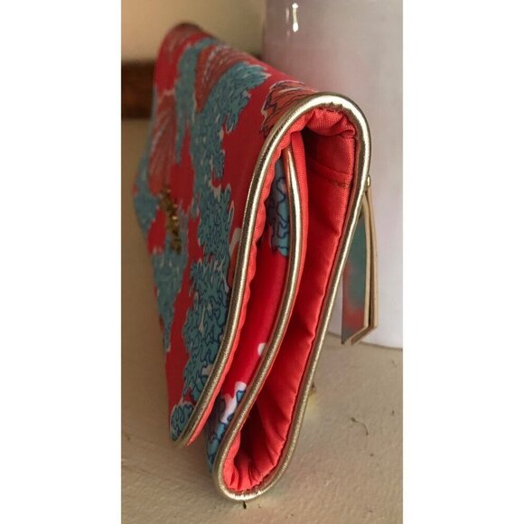 Lilly Pulitzer Coralina Print Cosmetic / Travel / Jewelry/ "On a Roll" Pouch Bag - Picture 5 of 10